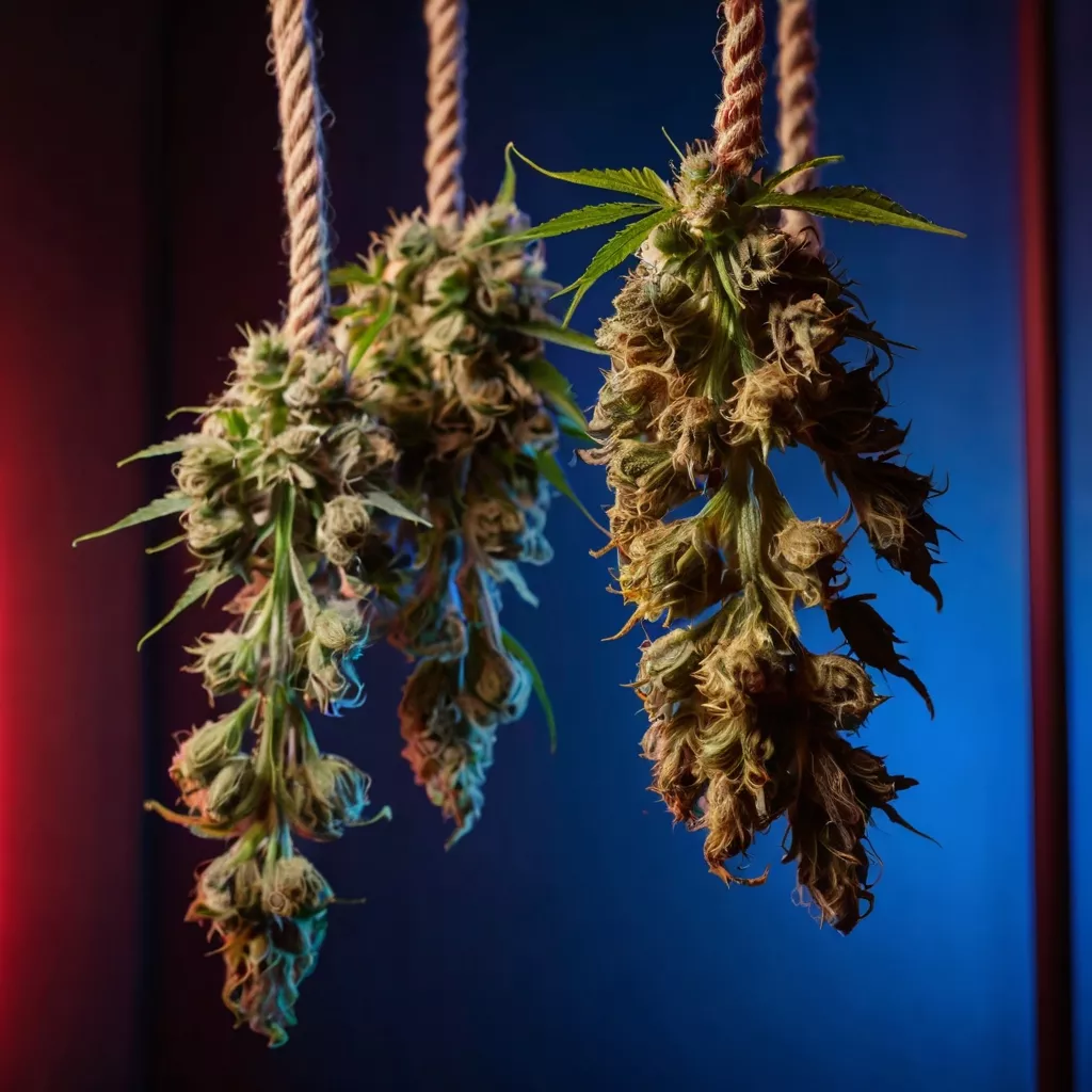 default a bunch of cannabis flowers cut with their stem and ha 3