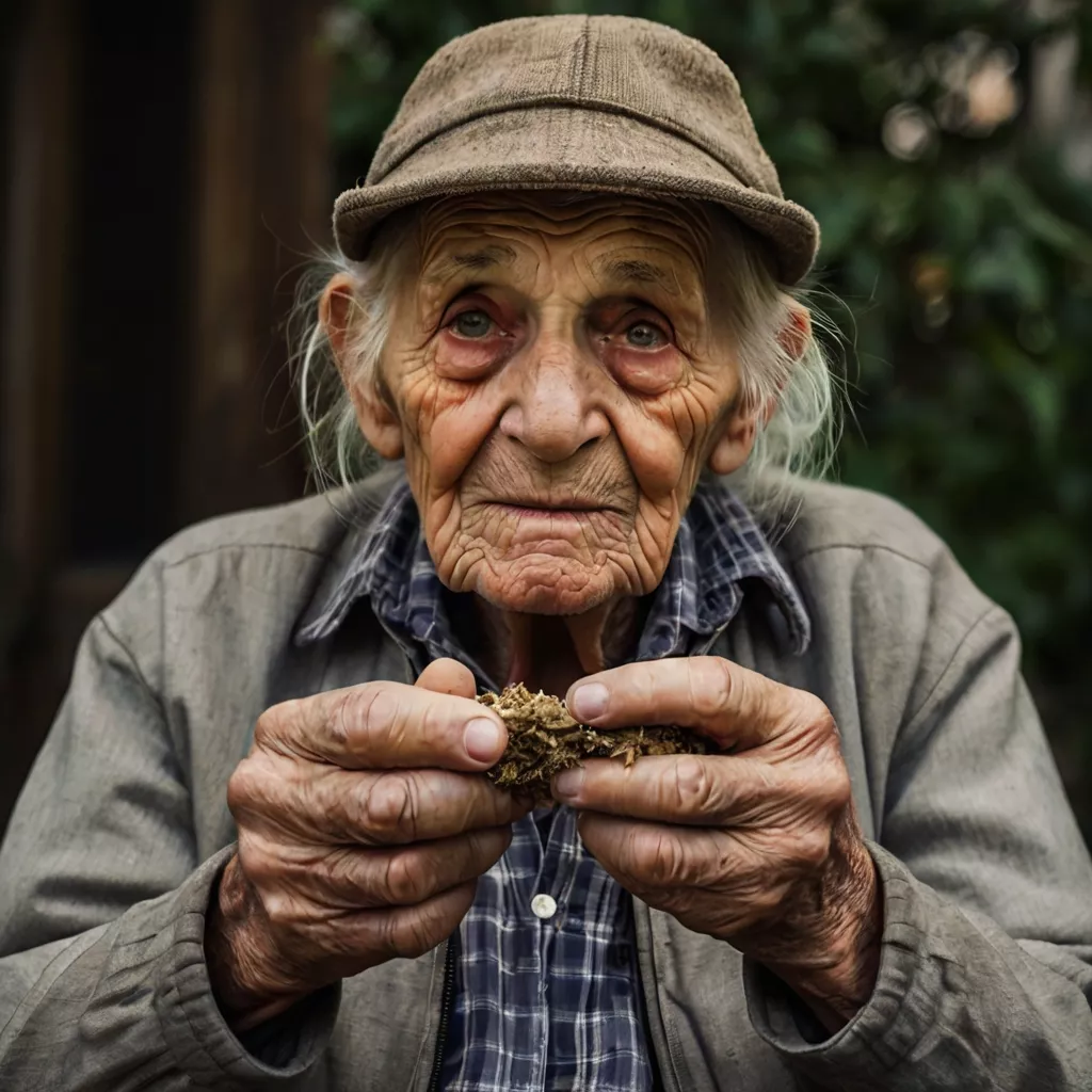 default a old person with a blunt in it hands 3