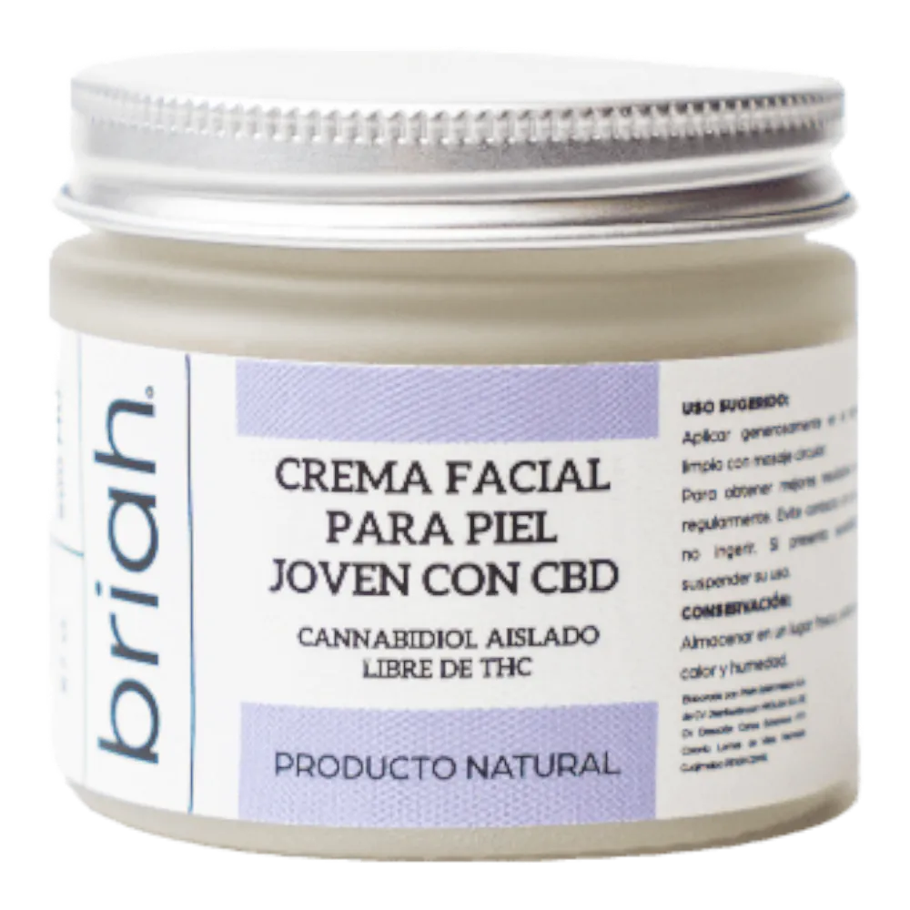 crema para piel madura antiarrugas briah con cannabidiol cbd aislado | 500 mg