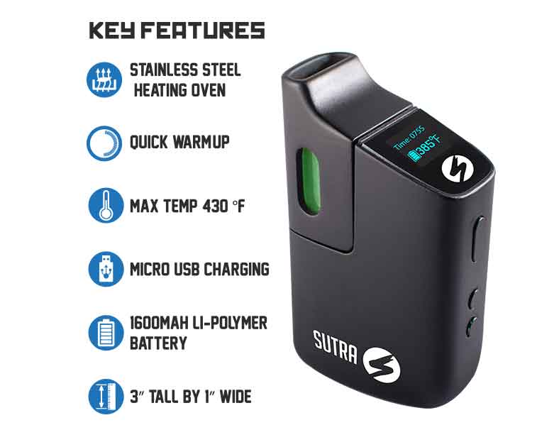 vaporizador híbrido | herbal y extractos | sutra mini