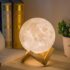 lámpara led de luna 3d, luz nocturna en forma de luna con soporte, luz de mesa ambiental decorativa para niños, amigos, amantes, regalos de cumpleaños