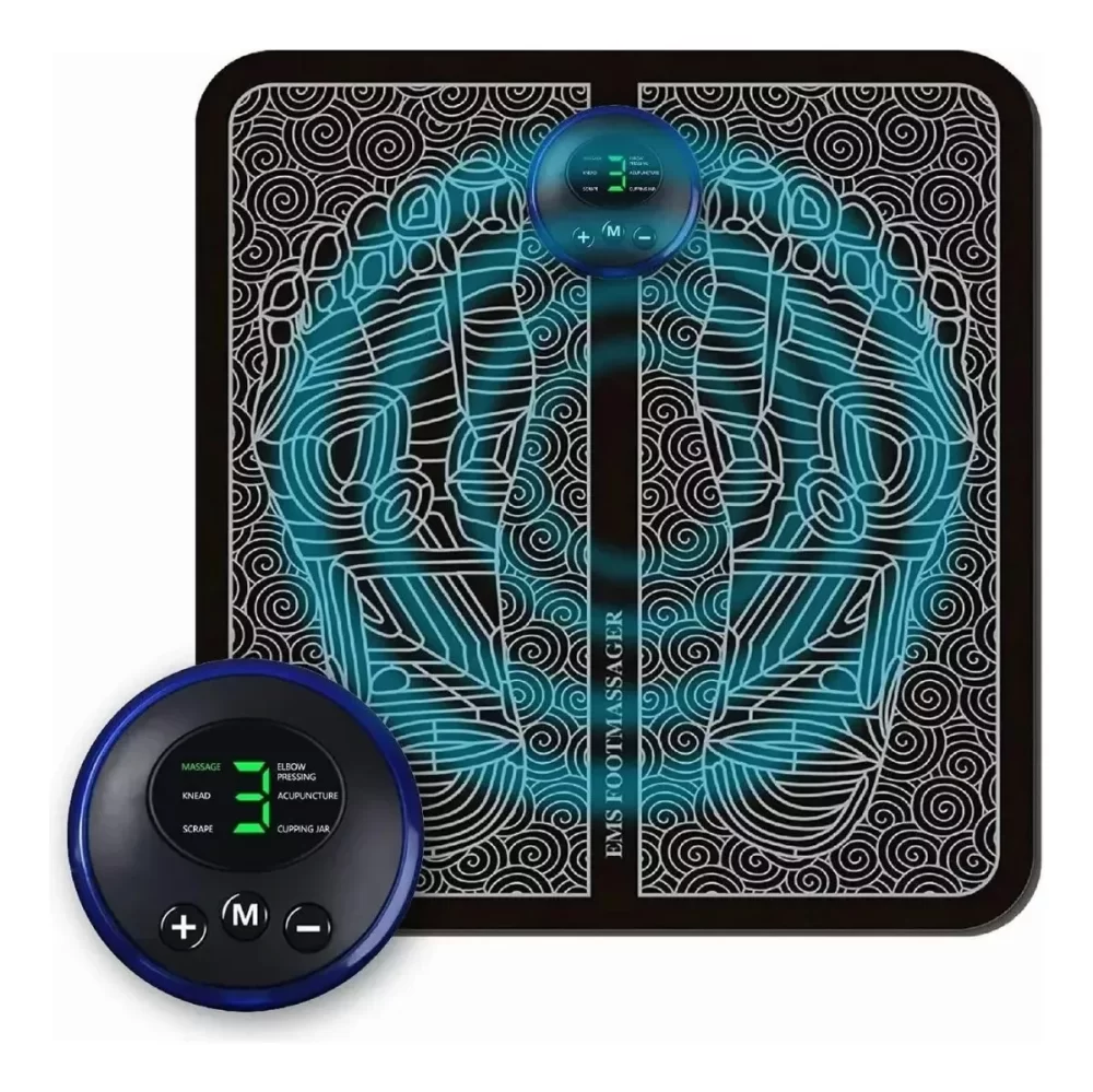 almohadilla masajeadora de pies, 1 unidad, estimulador muscular eléctrico ems para pies, estera de masaje de pulso abs de acupuntura tens
