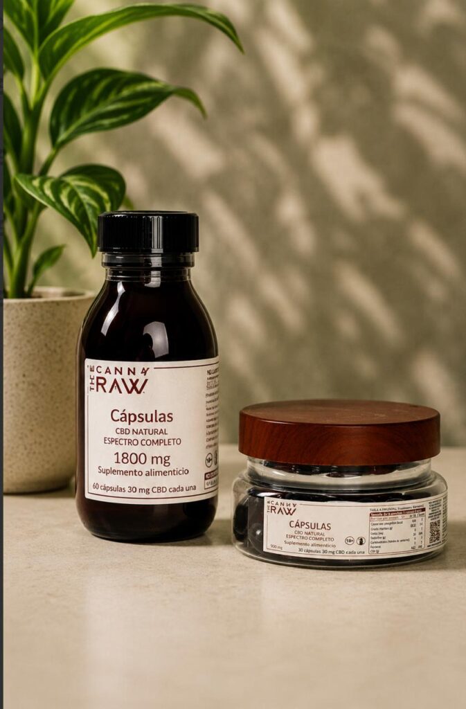 capsulas cbd full spectrum 1800mg | 60 cápsulas | the canna raw