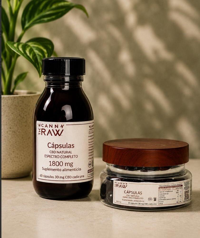 capsulas cbd full spectrum 1800mg | 60 cápsulas | the canna raw