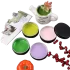 moretoes paquete de 36 latas, latas redondas de metal de 2 onzas, latas de aluminio negras, recipientes vacíos con tapas de tornillo para almacenamiento, especias o caramelos