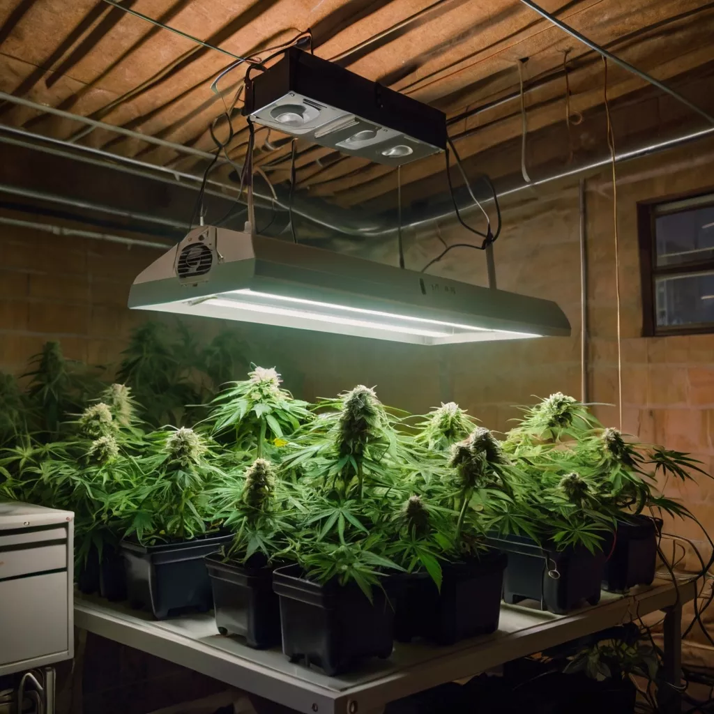 default a cannabis grow in an indoor environment on a table wi 1