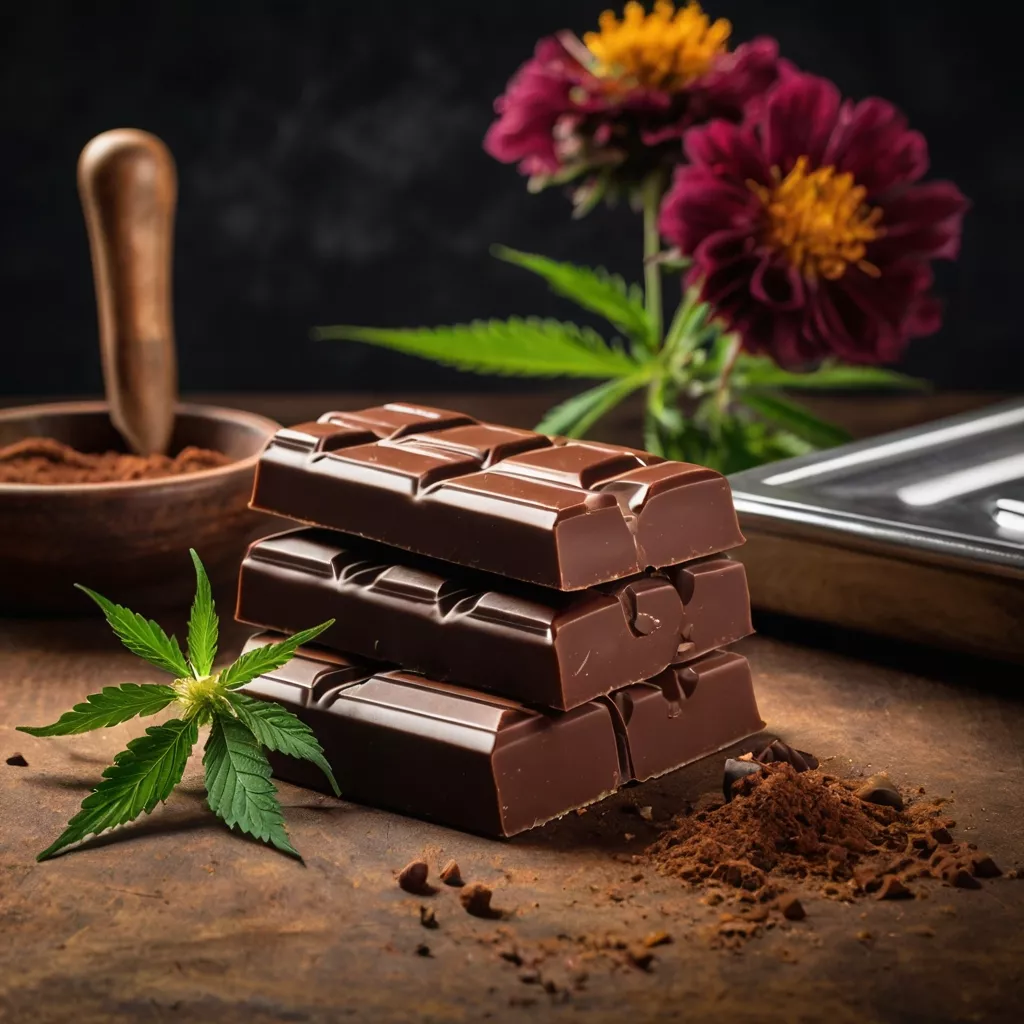 default a chocolate bar on a table with a knife and to the sid 3