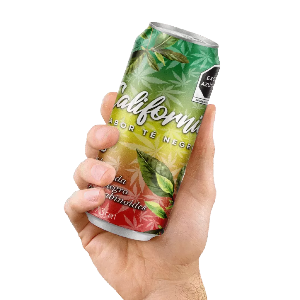 bebida california | refrescante té negro con cbd six pack | 473 ml