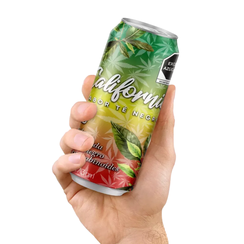 bebida california | refrescante té negro con cbd six pack | 473 ml