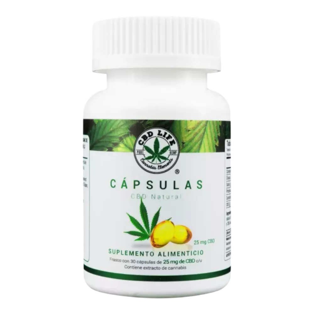cápsulas cbd life 25mg 30 caps