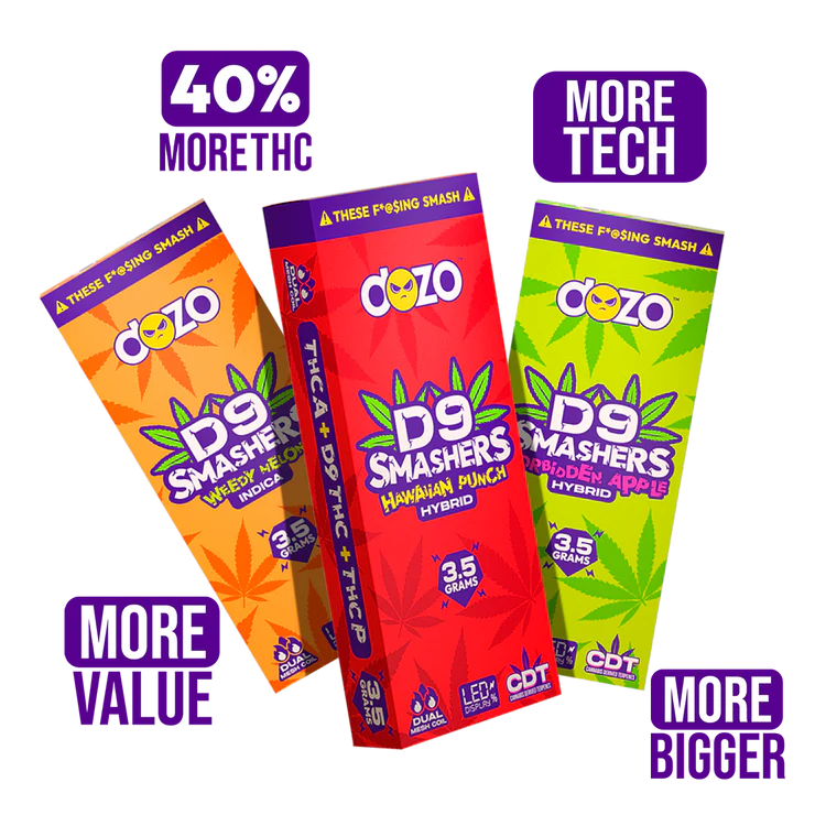 dozo d9 smashers thc a | 3.5 gr | vape desechable