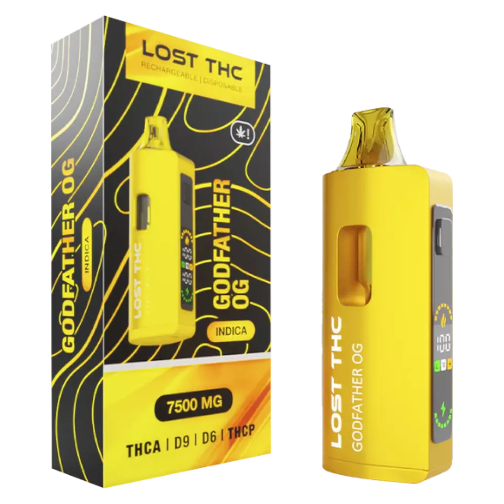 vape desechable lost thc | v2 de 7.5 gramos | thc a + thc p + delta 8 | edición de lujo con pantalla led