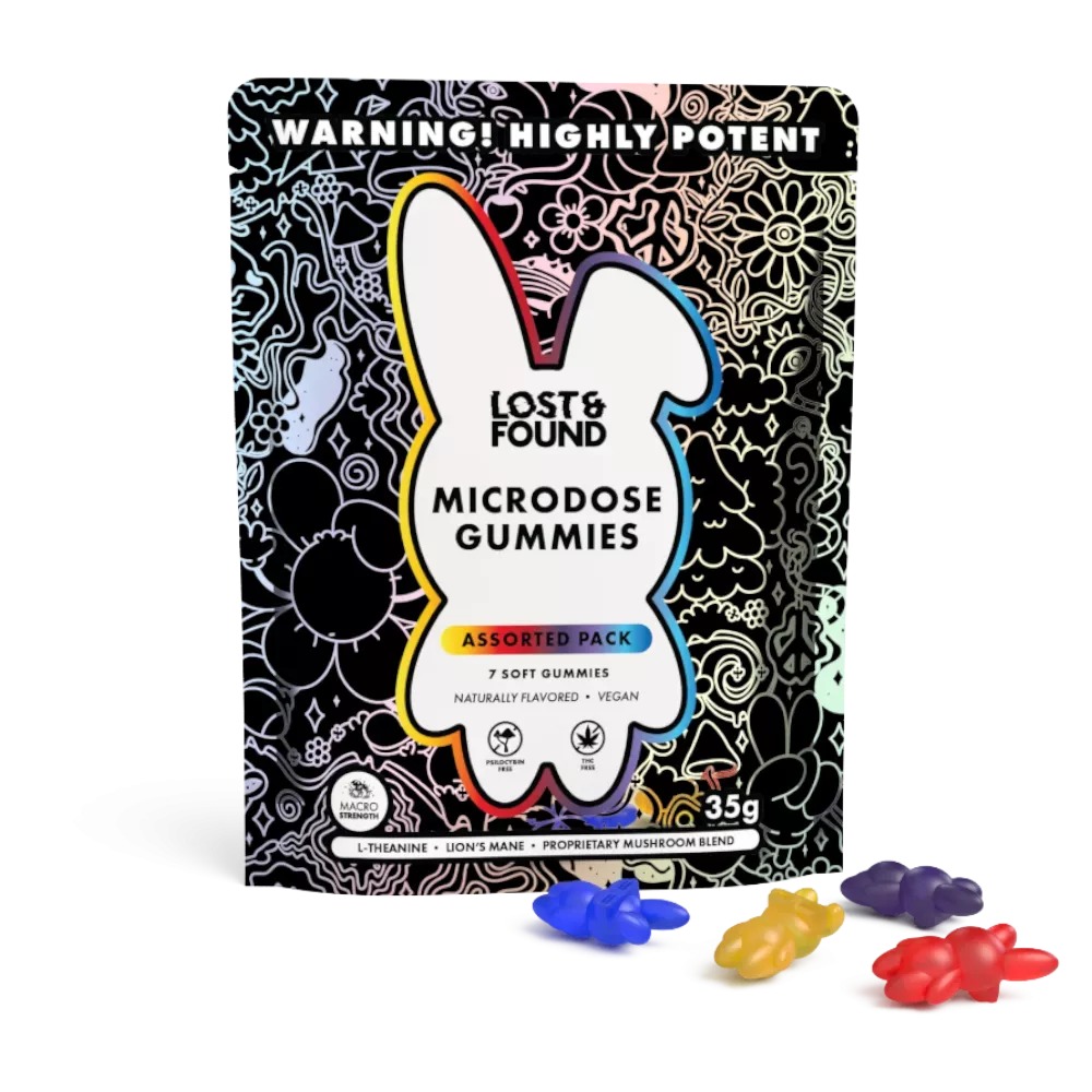 gomitas de microdosis | hongos adaptógenos | lost and found | 7 piezas