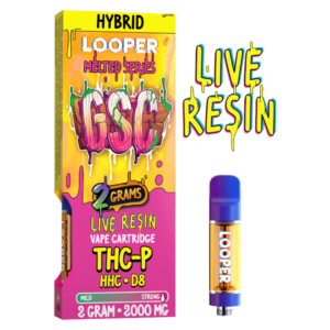 cartucho | looper melted series live resin | hhc, hhc o, thc a, thc p, thcp o, thc h, thc b, thc jd, d8, d11, | 2gr