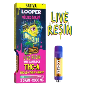 cartucho | looper lifted series live resin | hhc, hhc p, d8, thc p, thc o, thc h | 2gr