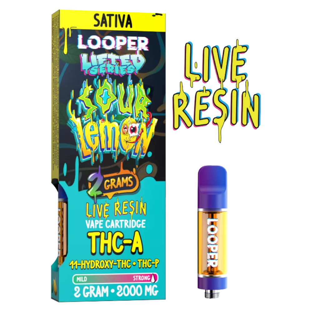 cartucho | looper lifted series live resin | hhc, hhc p, d8, thc p, thc o, thc h | 2gr