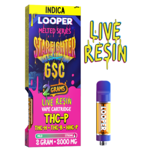 cartucho | looper melted series live resin | hhc, hhc o, thc a, thc p, thcp o, thc h, thc b, thc jd, d8, d11, | 2gr