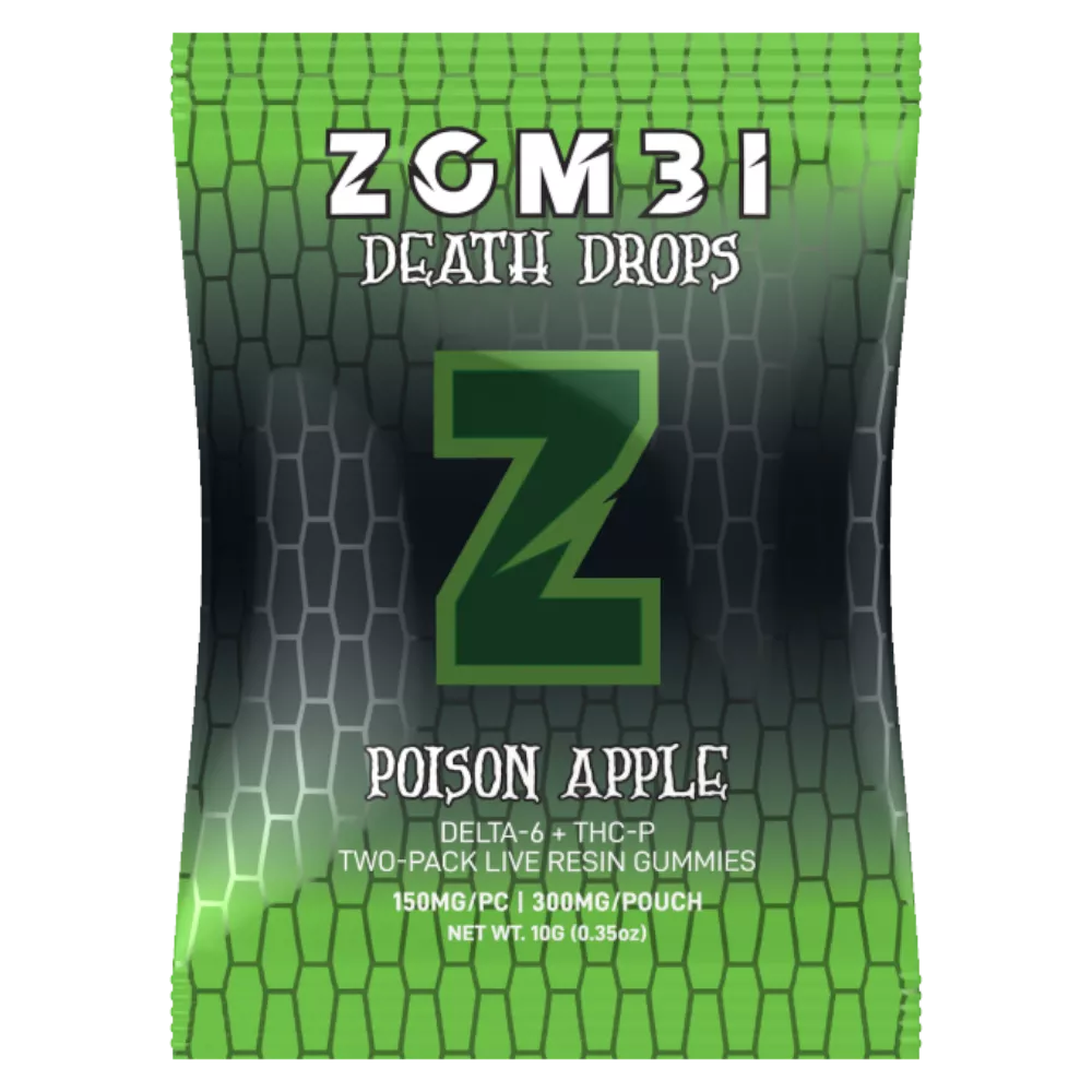 zombie31 | gomitas delta 6 thc, thc p + live resin | 300 mg | 2 piezas