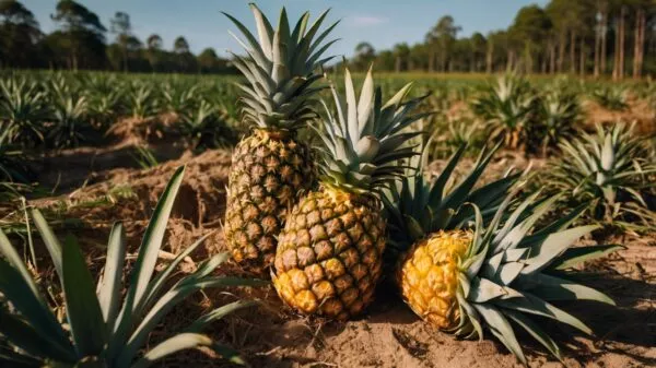 a field with pineapples 1