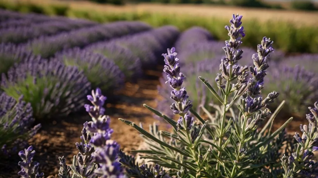 stock photography spawns a lavender plant in a field 3