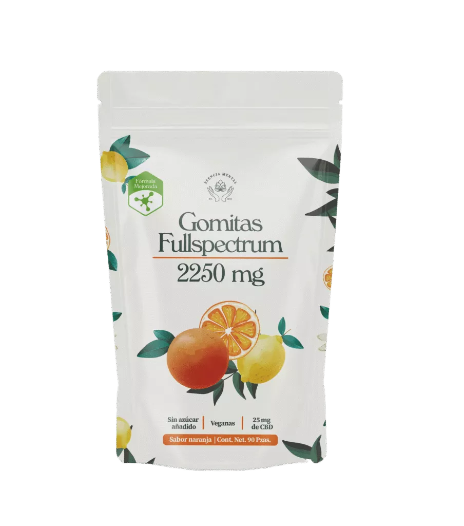 gomitas de cbd sabor naranja | 2250 mg | esencia mental | 90 piezas
