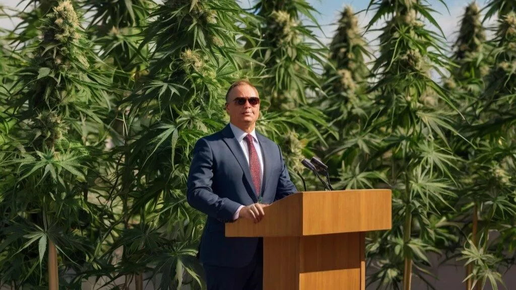 a governator with cannabis