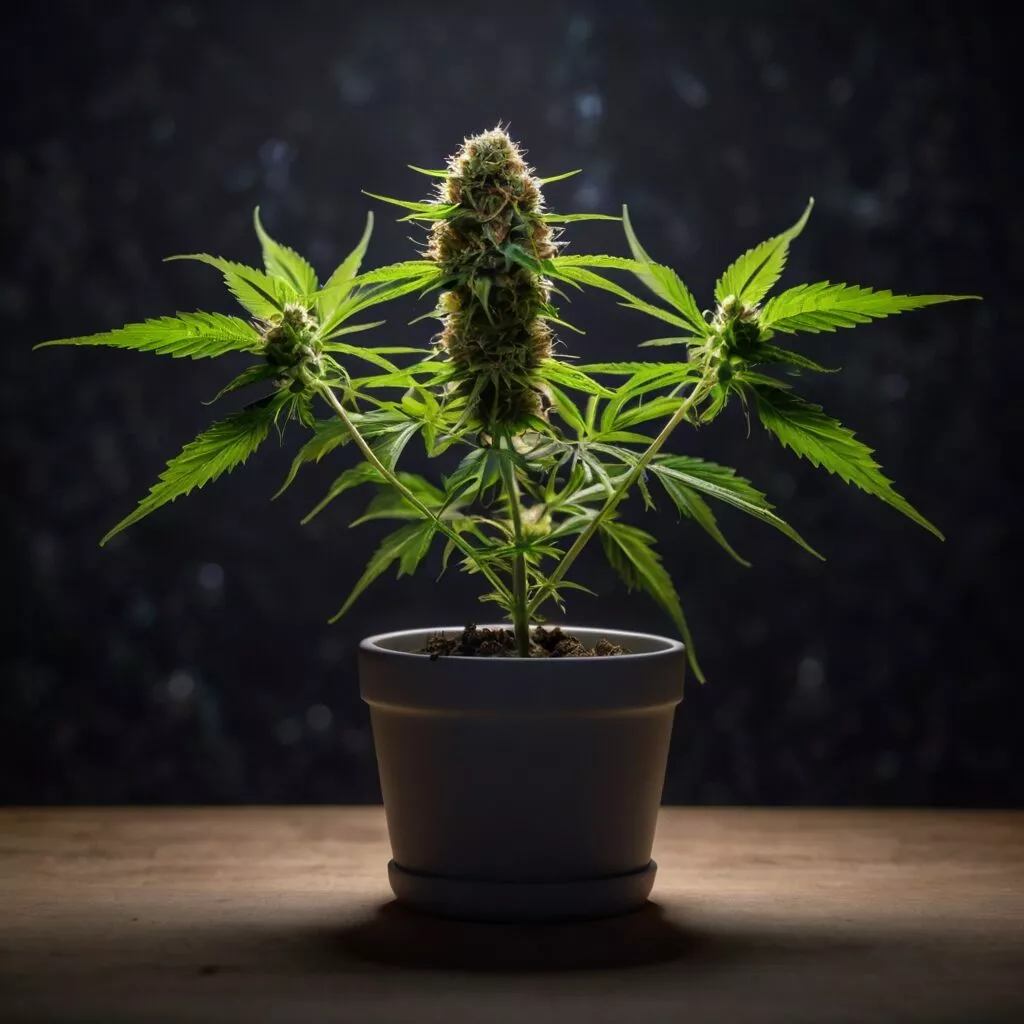a cannabis plant in the cen 2