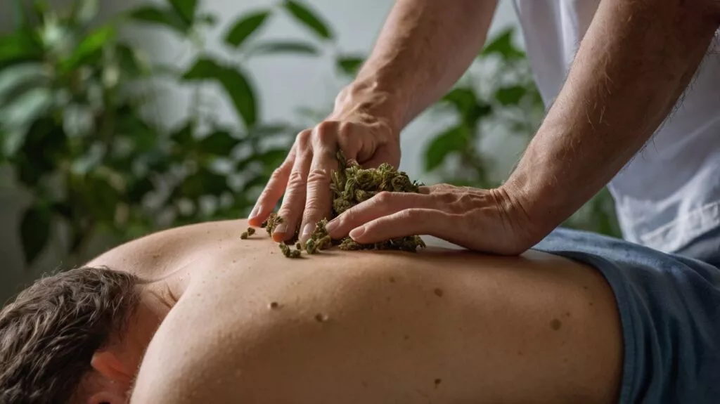 a person using a tonic of medicinal cannabis 3
