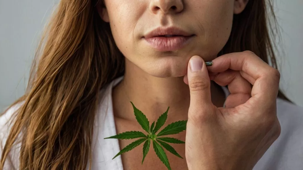 a person using medicinal cannabis to relieve 2