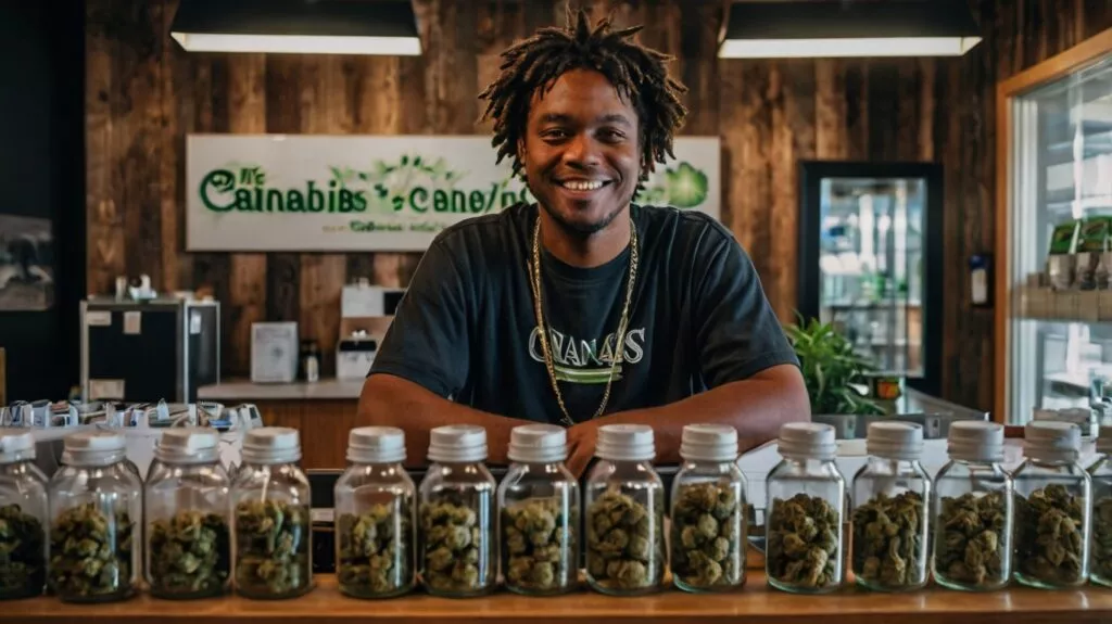 a person selling cannabis in a di 0