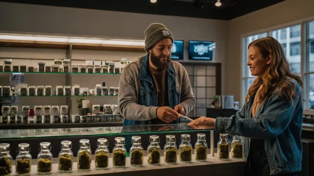 a person selling cannabis in a di 2