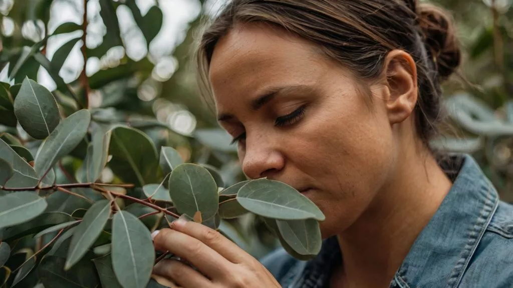 Eucaliptol, terpeno eucalipto a person smelling a eucalyptus br 0