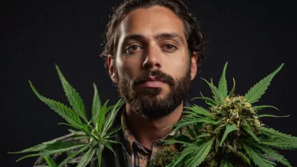 a person very high on cannabis an 0