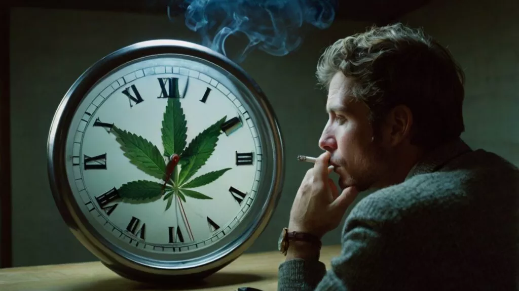a person sitting watching an analog clock sm 3