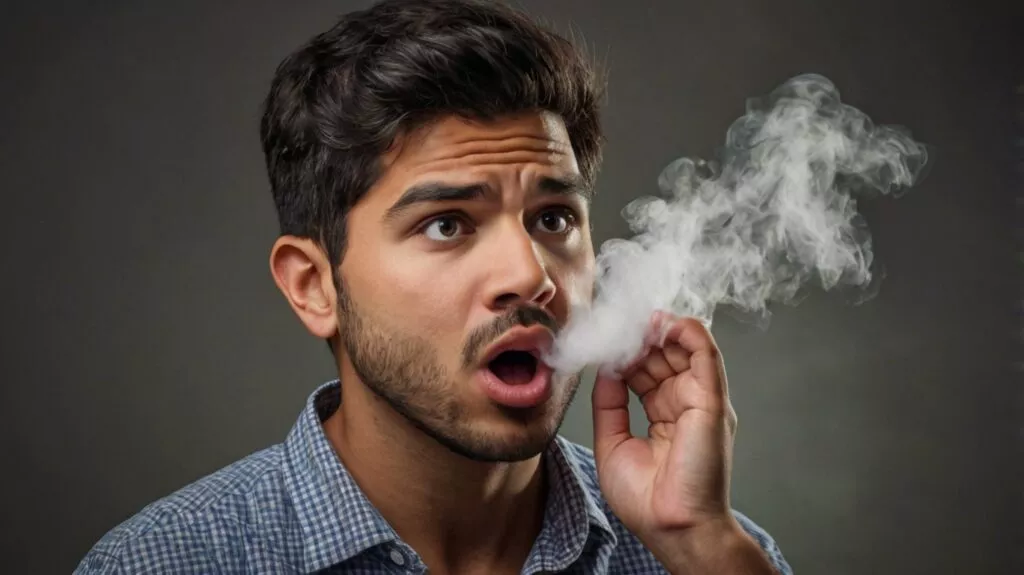 a person with bad breath 0