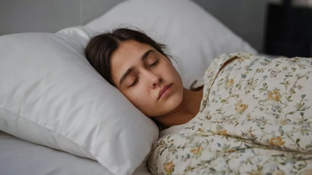 a sick person with fever lying in bed 2