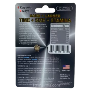 rhino 69 extreme | cápsula para hombres | estimulante y potenciador sexual | 2 cápsulas