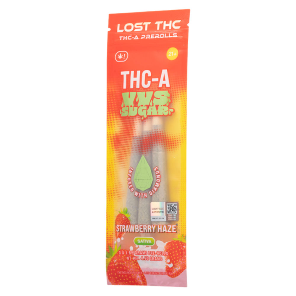 prerolados | lost thc | thca + diamantes | 3 piezas | 5 gr