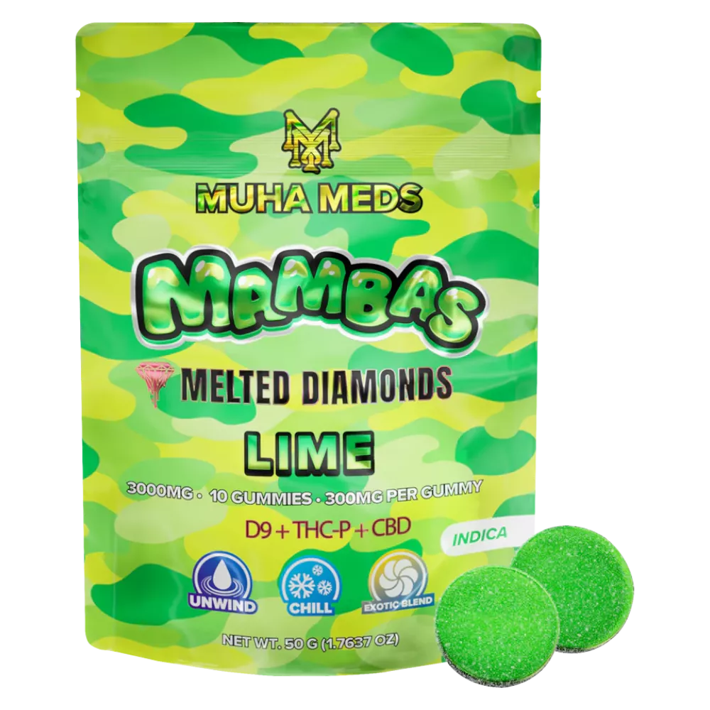 gummies muha meds mambas | melted diamonds | d9 + thc p + cbd | 10 pc | 3 gr