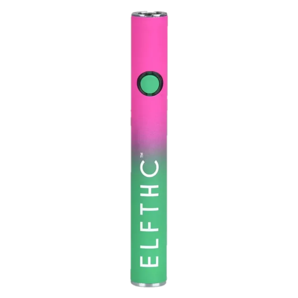 elf thc rechargeable 510 battery green pink
