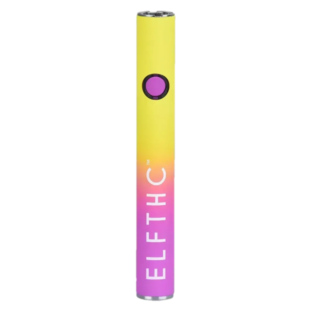 elf thc rechargeable 510 battery yellow purple