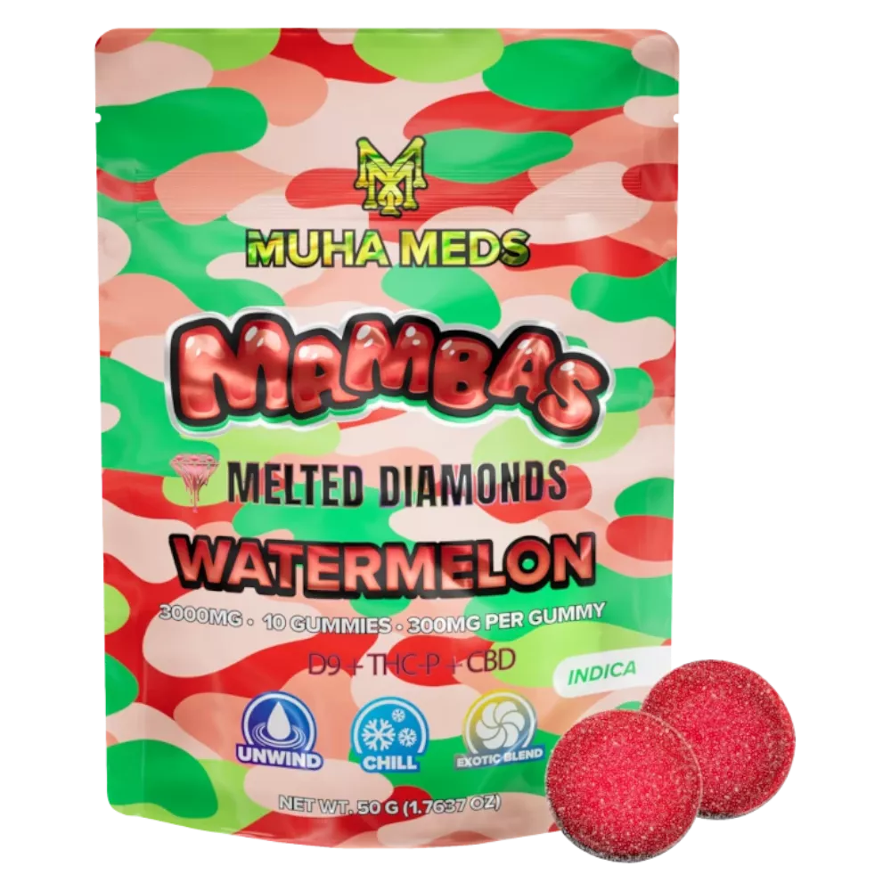 gummies muha meds mambas | melted diamonds | d9 + thc p + cbd | 10 pc | 3 gr