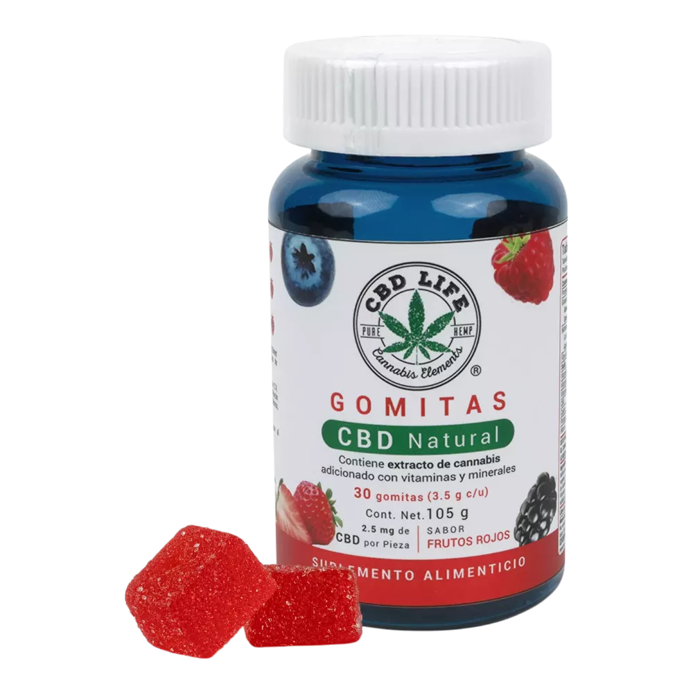 gomitas cbd life suplemento sabor frutos rojos