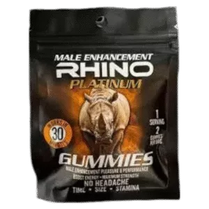gomitas rhino platinum | estimulante y potenciador sexual para hombres | 2 piezas | 4.5 g