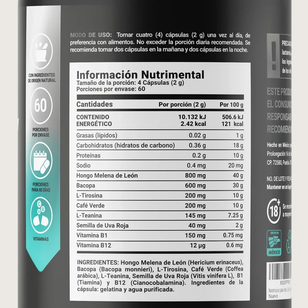 b life | mushroom blend | mezcla poderosa de hongos adaptógenos | 180 cápsulas (copia)