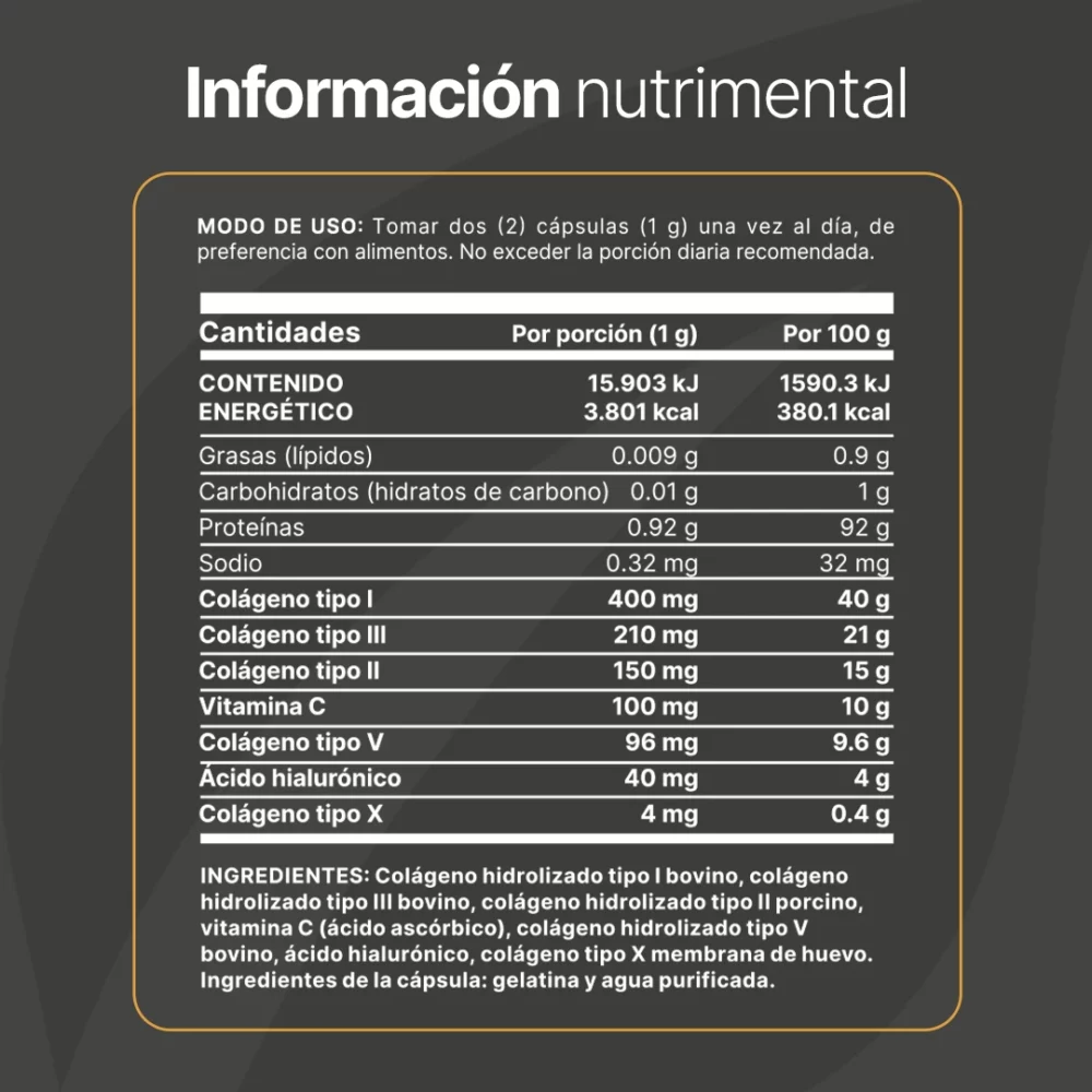 b life | collagen blend i ii iii v x | colágeno hidrolizado tipo i, ii, iii, v y x | 180 cápsulas