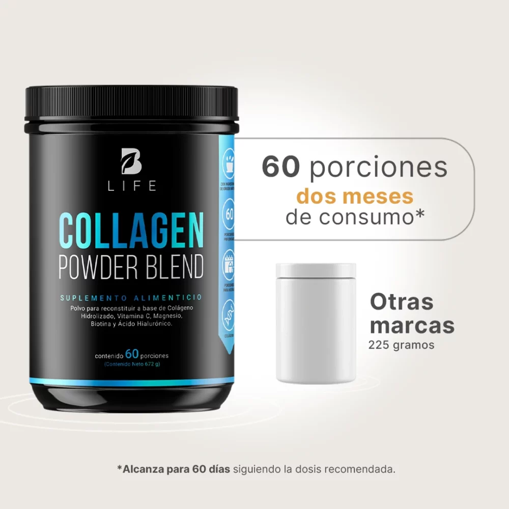 b life | colágeno hidrolizado y biotina en polvo