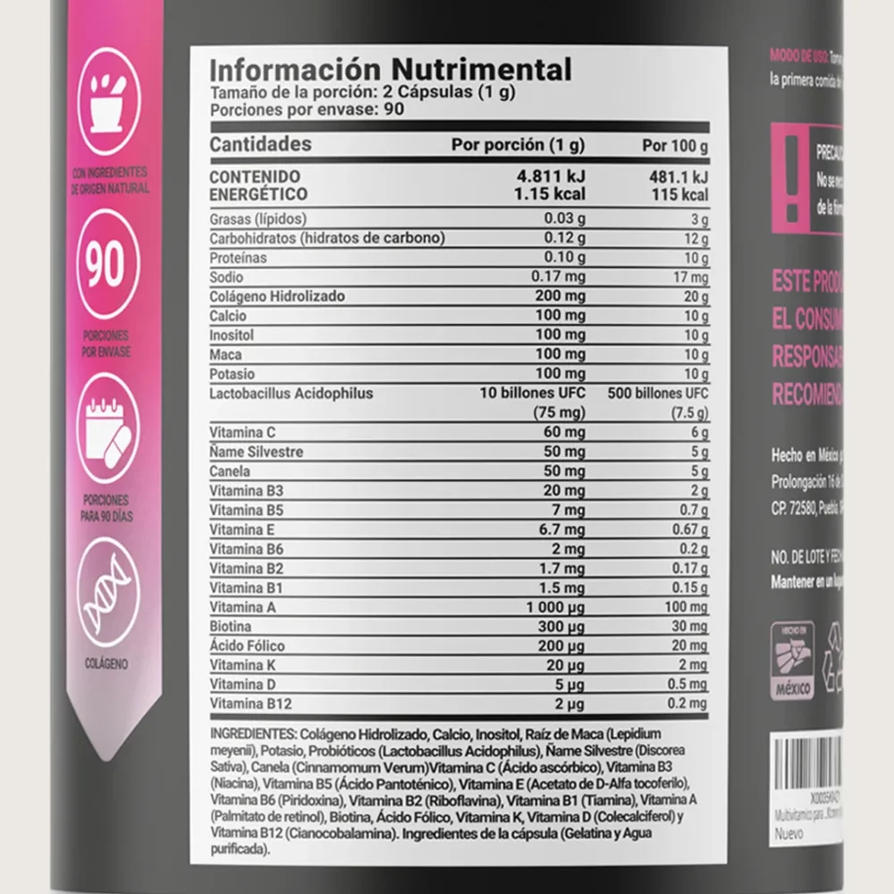b life | womens mult matur3 | multivitamínico para mujeres +40 | 180 cápsulas