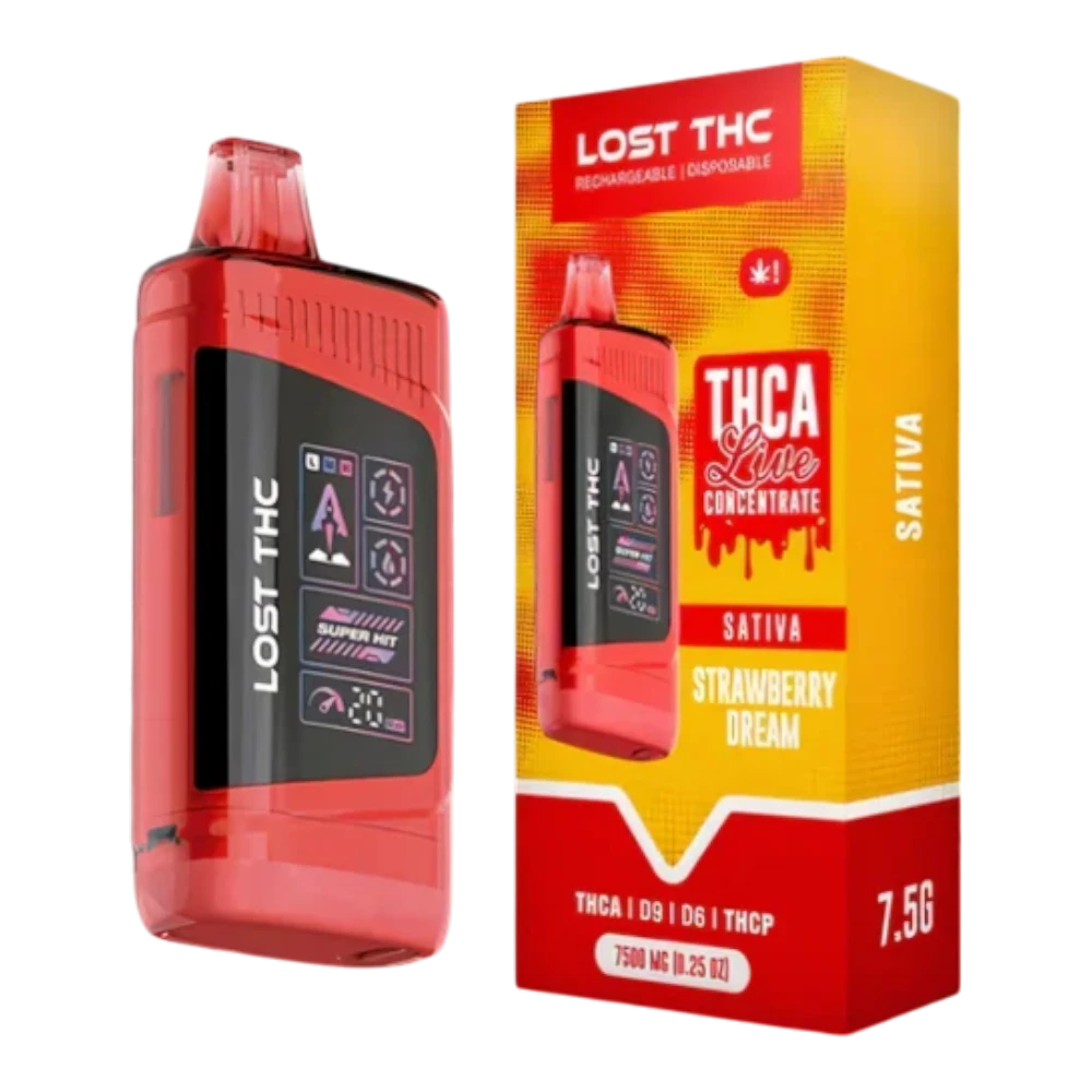 vape desechable lost thc | v2 de 7.5 gramos | thc a + thc p + delta 9 | edición de lujo con pantalla led (copia)