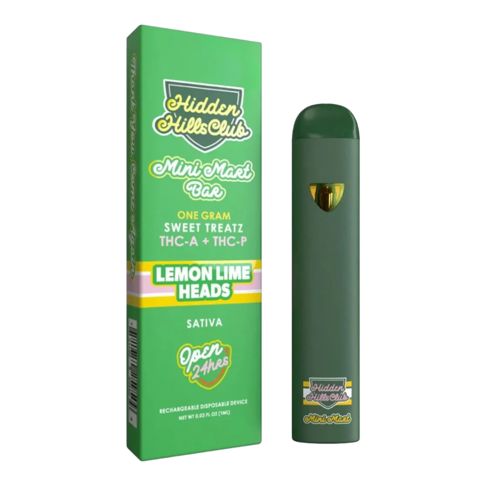 hidden hills mini mart bar sweet treatz thca thcp disposable 1g lemon lime heads sativa 1024x1024